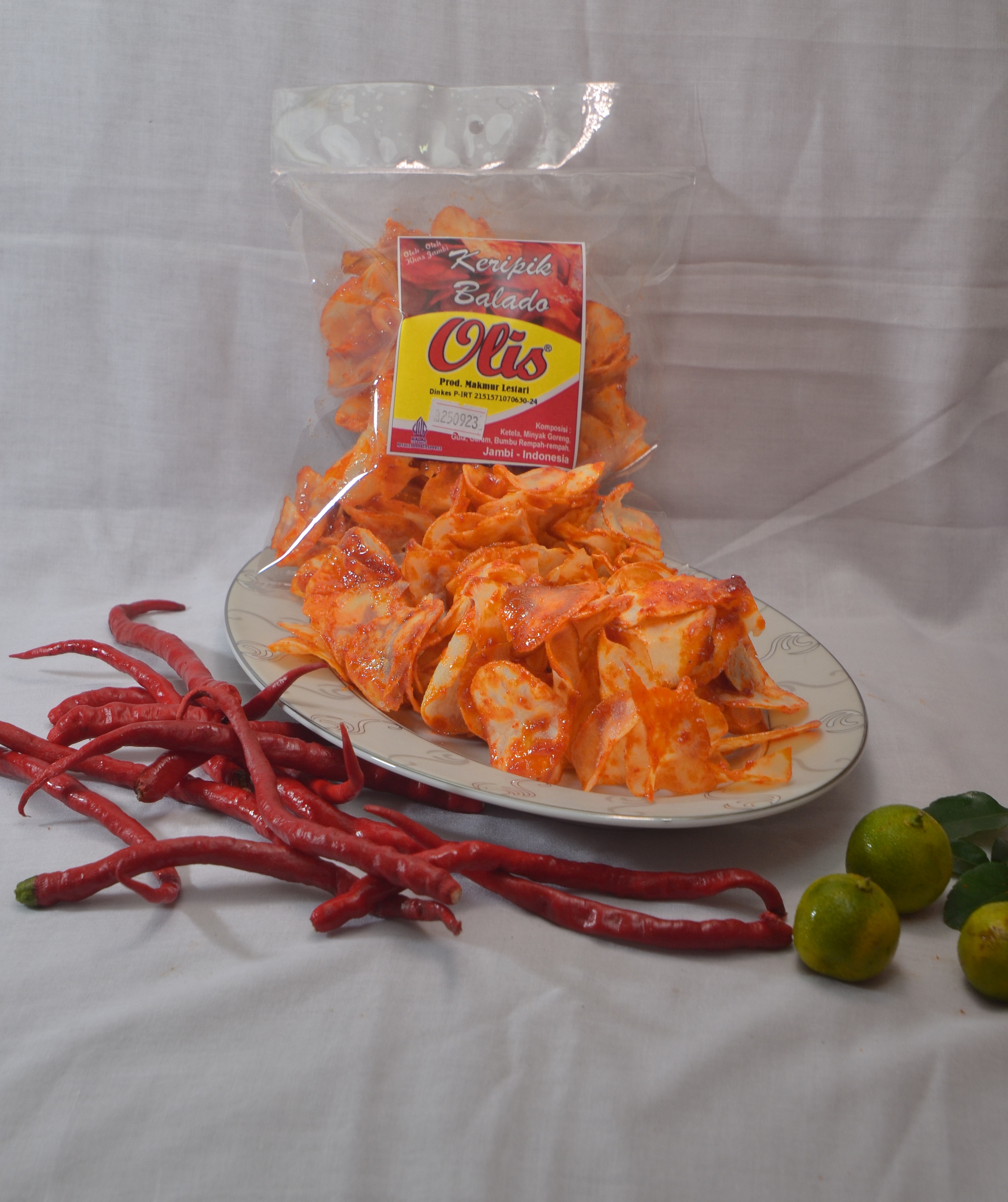 Keripik Singkong Balado Kecil Kemasan Plastik