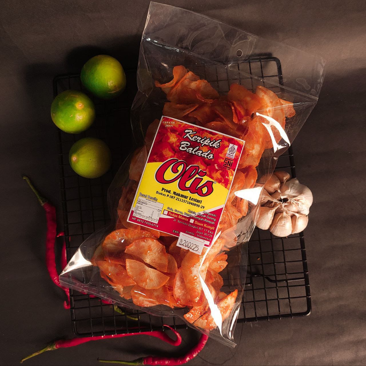 Keripik Singkong Balado Besar Kemasan Plastik
